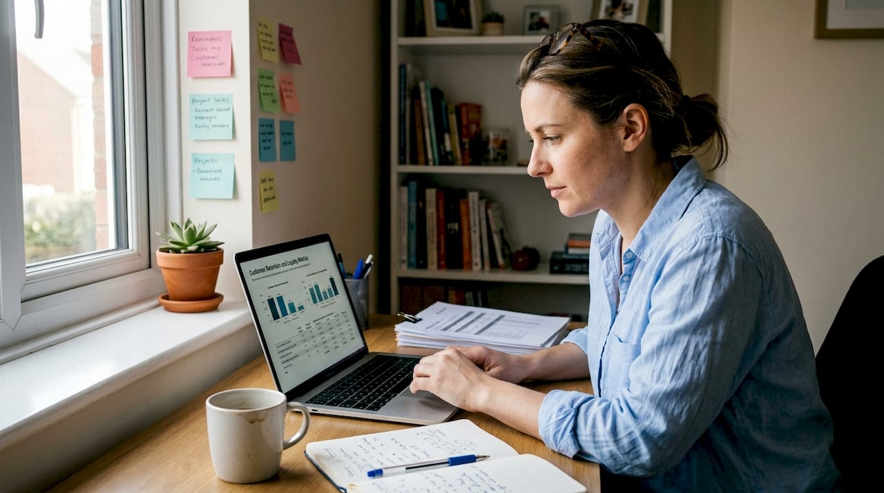 Ecommerce manager reviewing loyalty strategy