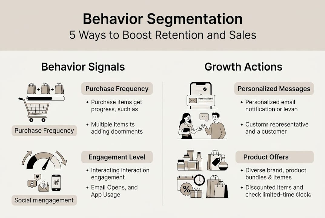 Infographic showing ways segmentation boosts retention