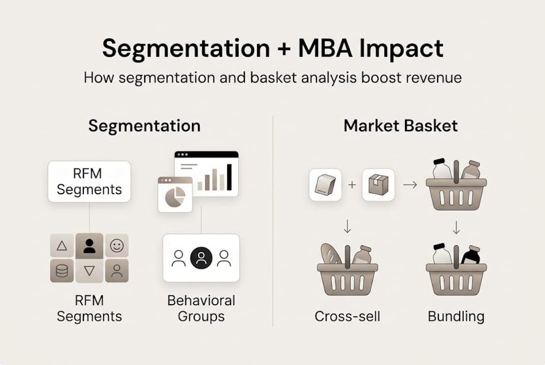 Infographic showing segmentation and MBA revenue impact
