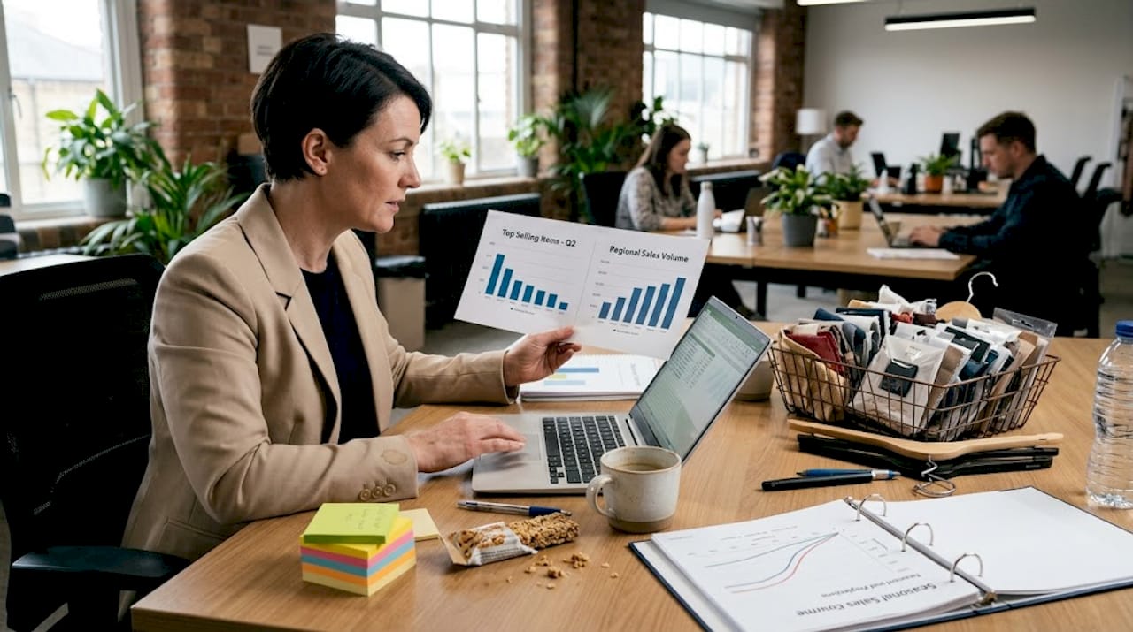 Analyst evaluating product optimization results