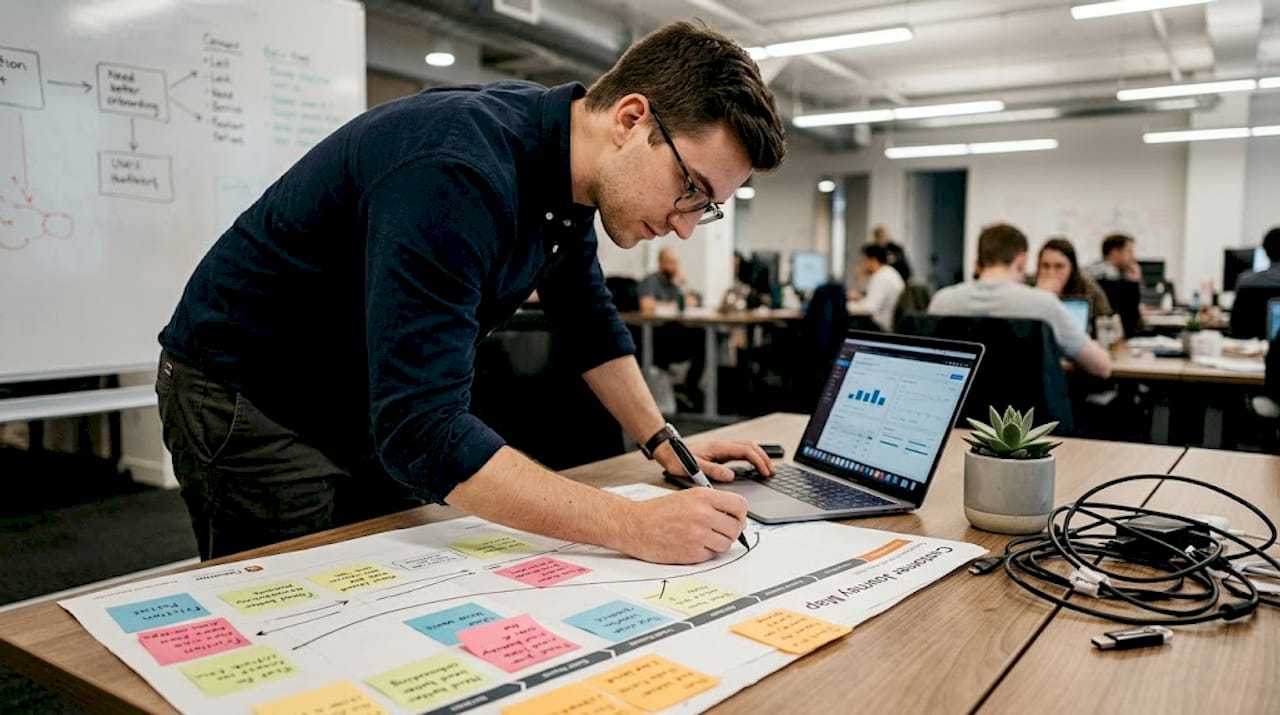 Analyst diagnosing e-commerce sales funnel