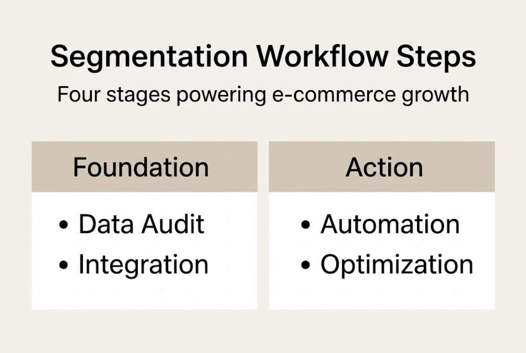 Infographic showing segmentation workflow stages