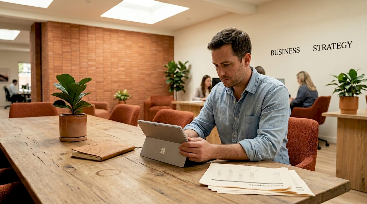 Analyst reviewing cohort retention data table