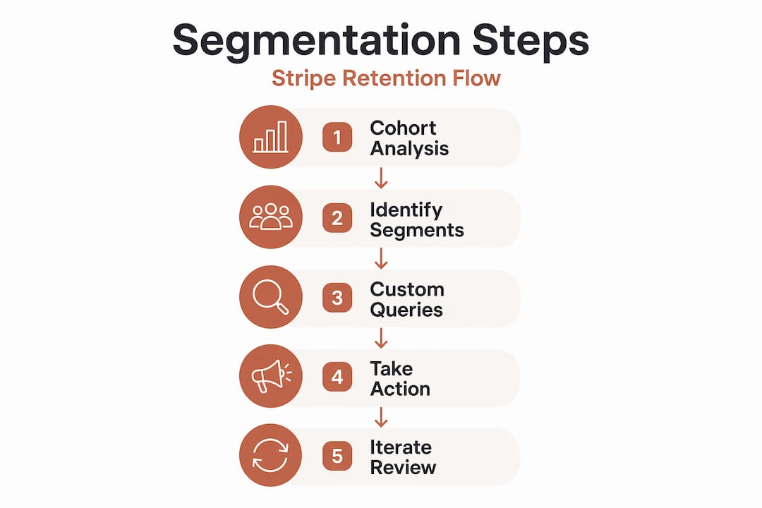Infographic of Stripe segmentation step-by-step process