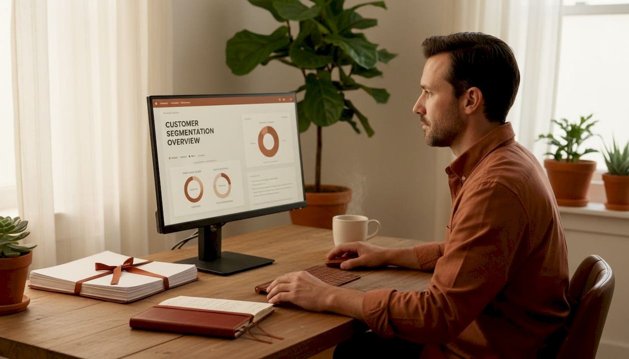 Professional examining segmentation dashboard