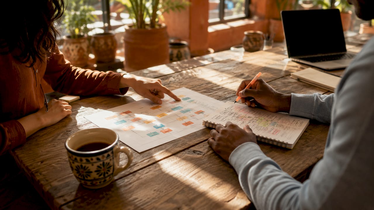 Team collaborating on ecommerce promotion design