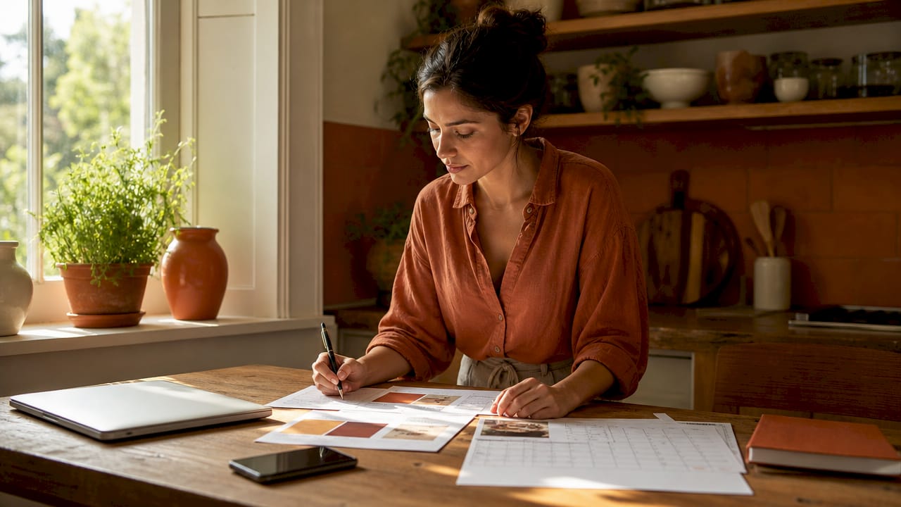 Ecommerce manager planning promotions at desk