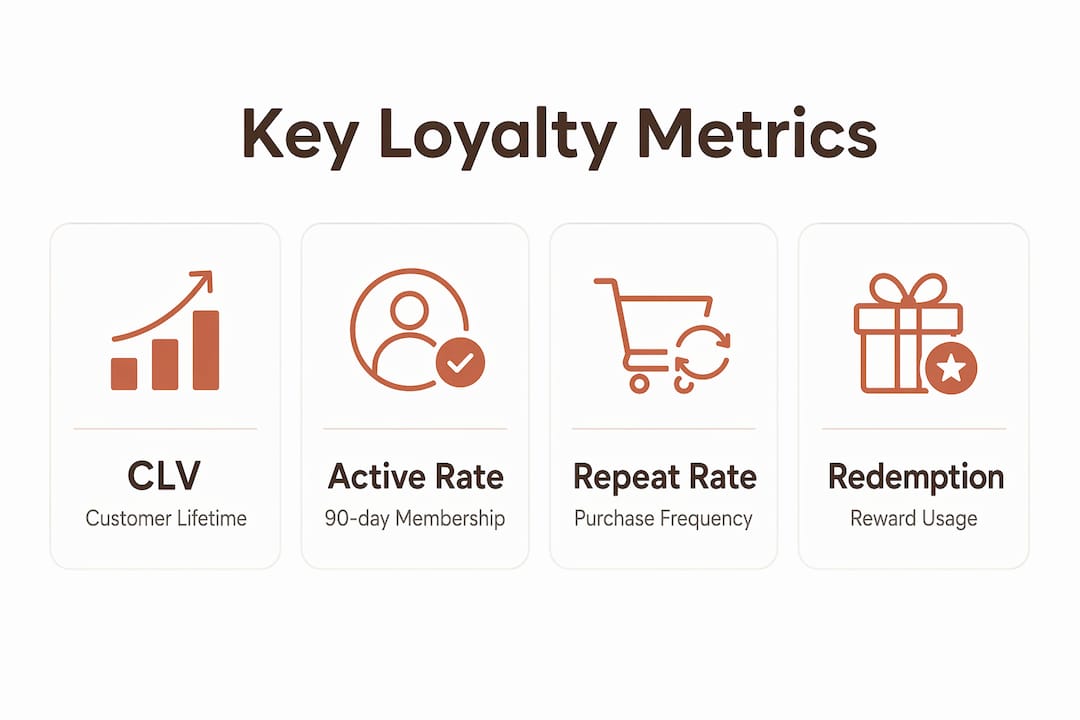 Infographic displaying key loyalty metrics