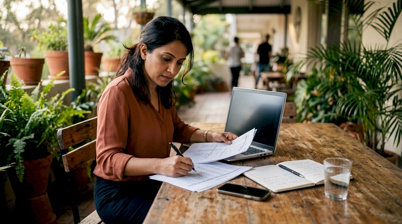 Woman manually exporting ecommerce data