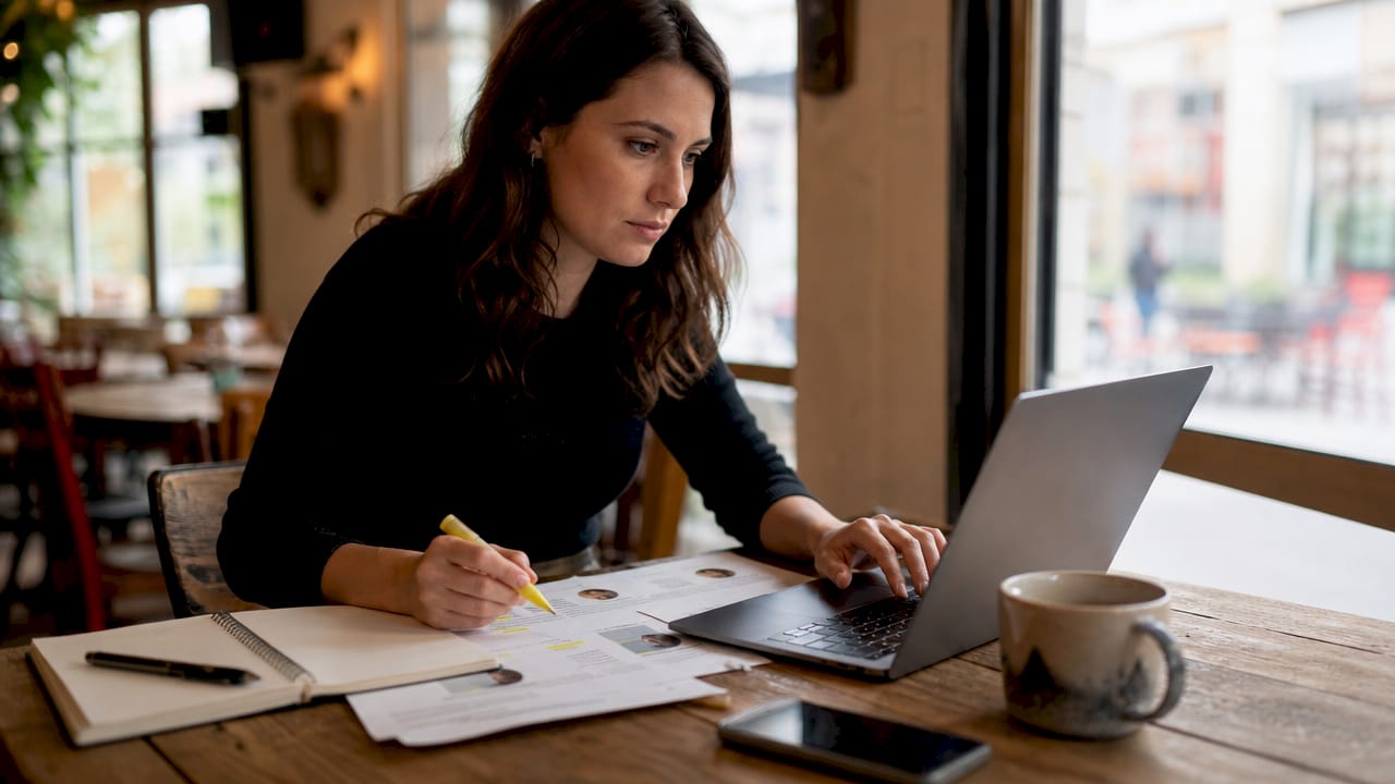 E-commerce marketer reviewing buyer personas