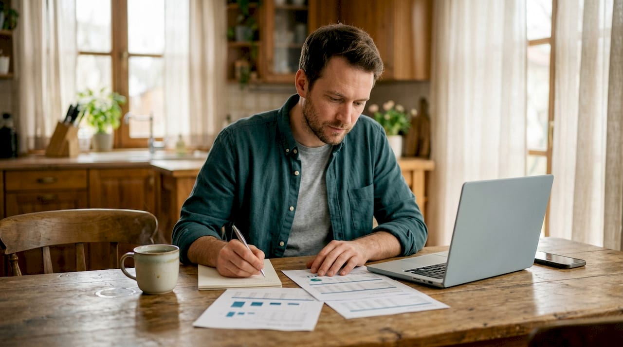 Analyst reviewing multi-channel sales data reports
