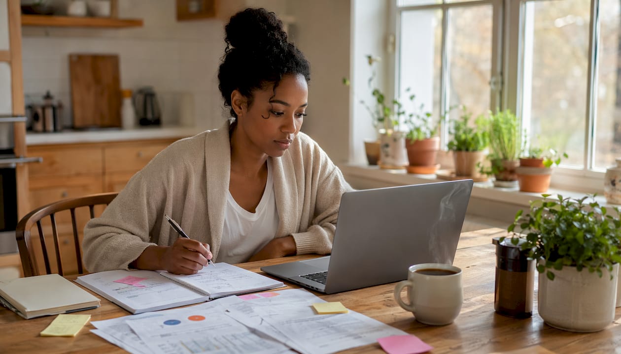 Analyst reviewing e-commerce sales data on laptop