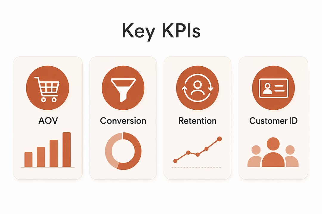 Infographic displaying key ecommerce KPIs