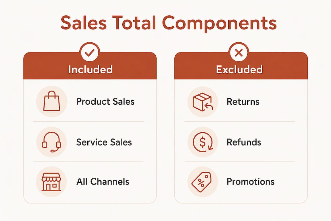Infographic comparing included and excluded sales components