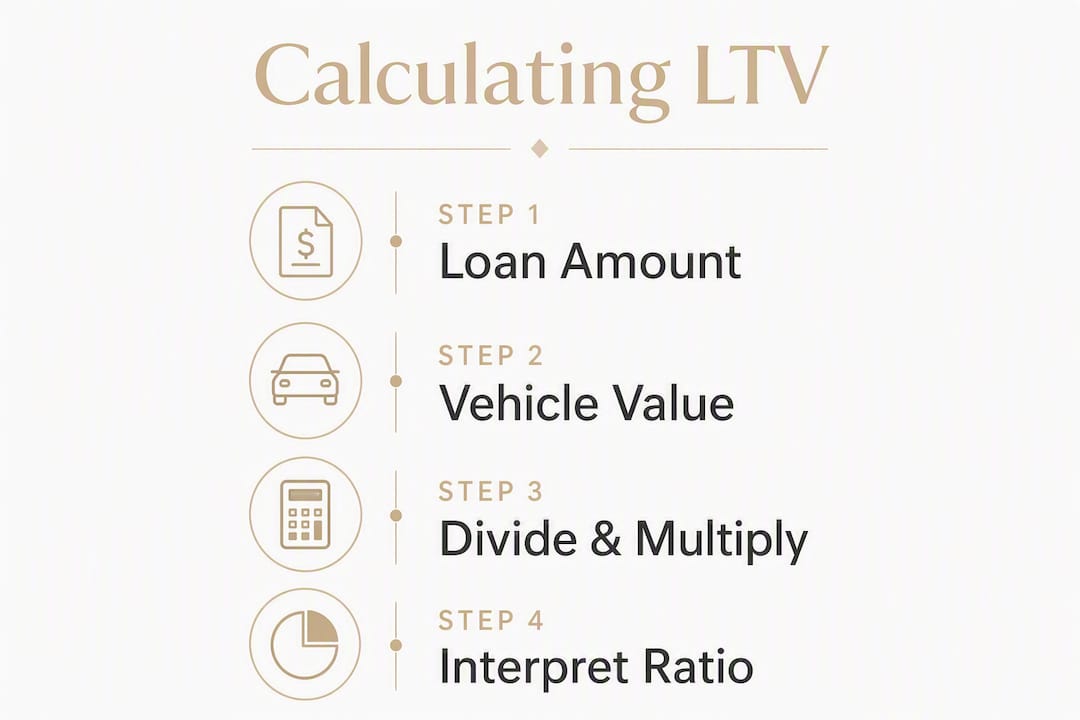 Infographic illustrating loan-to-value calculation steps