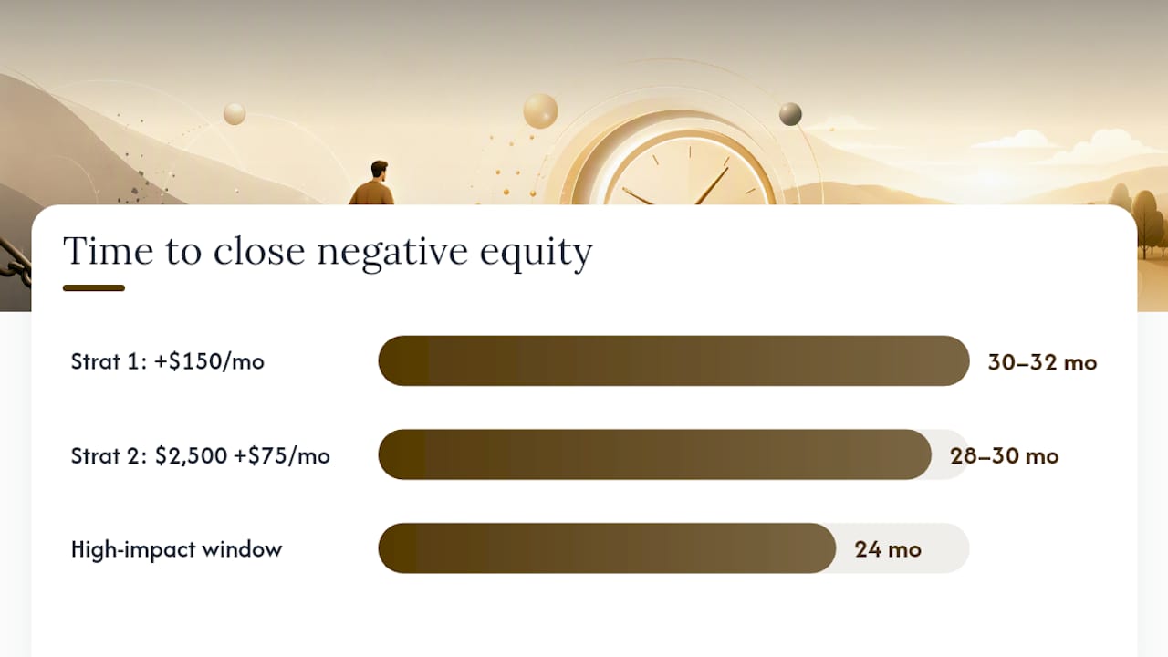 A worked example: paying down negative equity faster — overview diagram