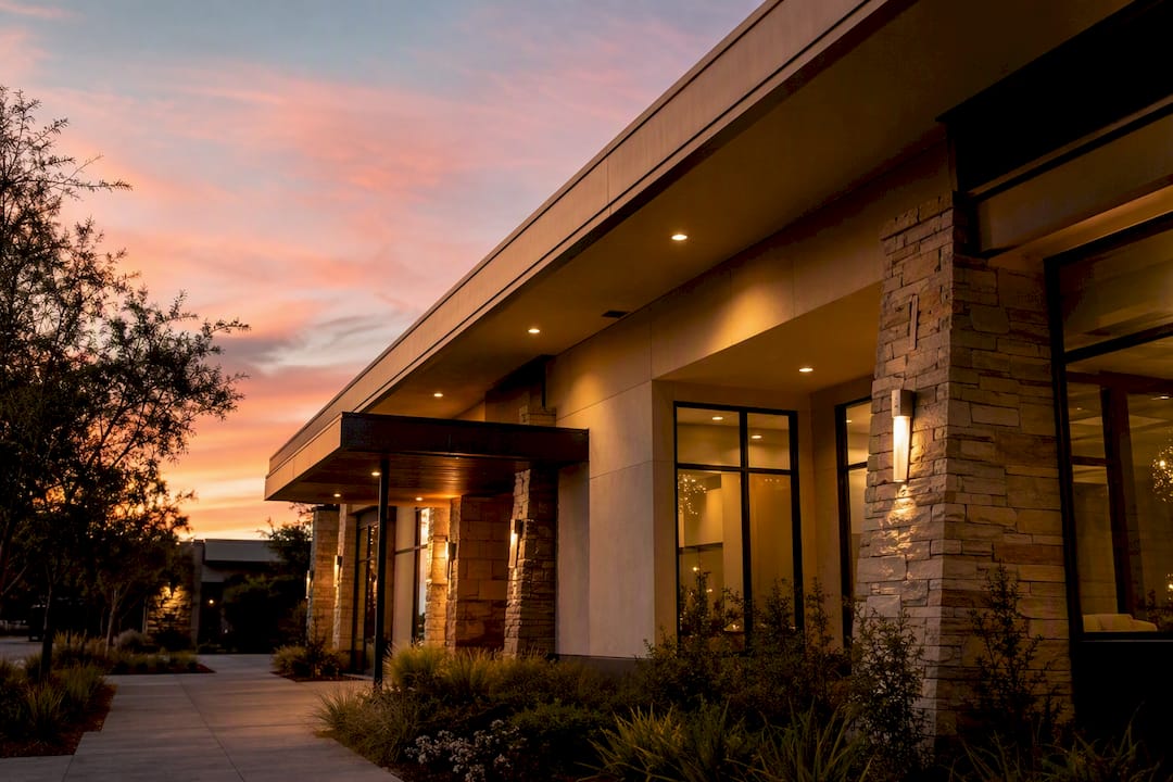 Exterior of a credit union building in California