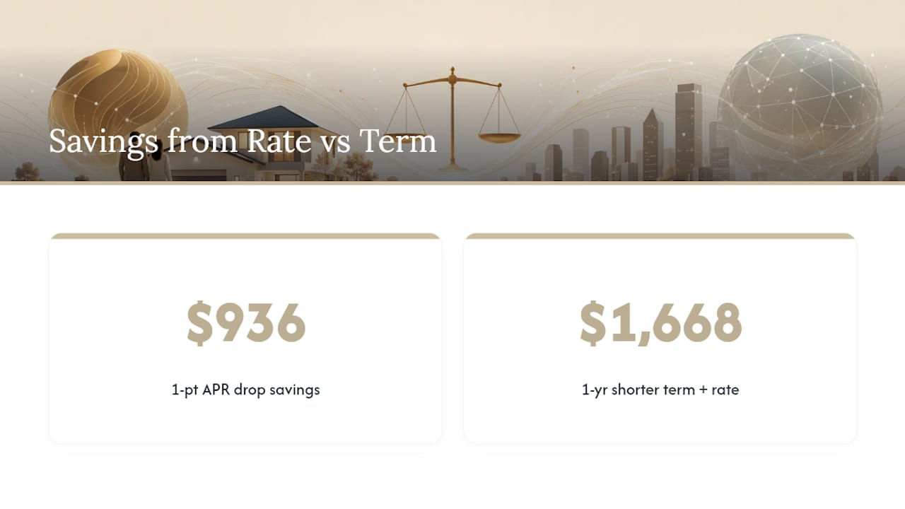 Auto loan interest savings comparison