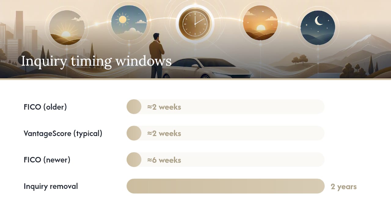 How Rate Shopping Affects Your Credit Score — overview diagram