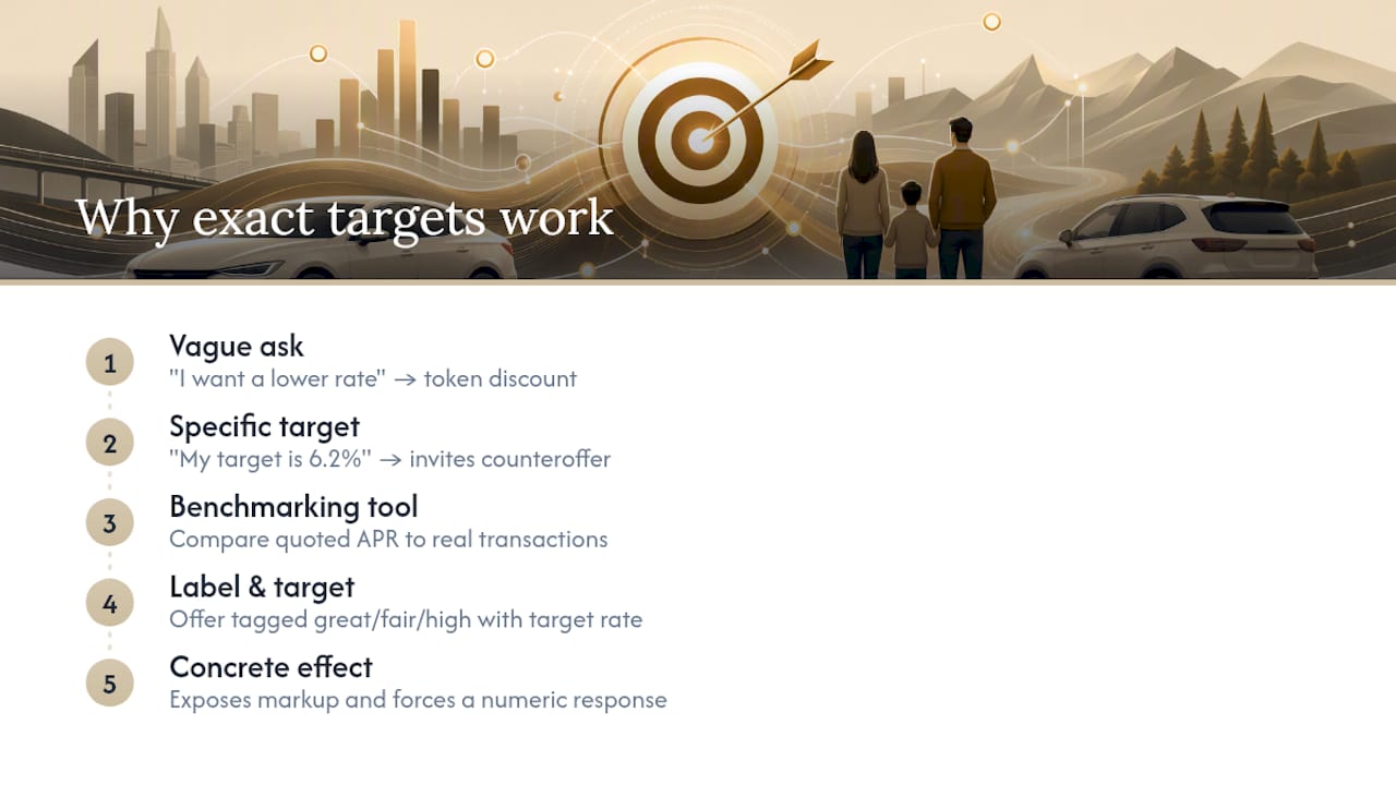 Why Exact Targets Beat Vague Negotiation Goals — overview diagram