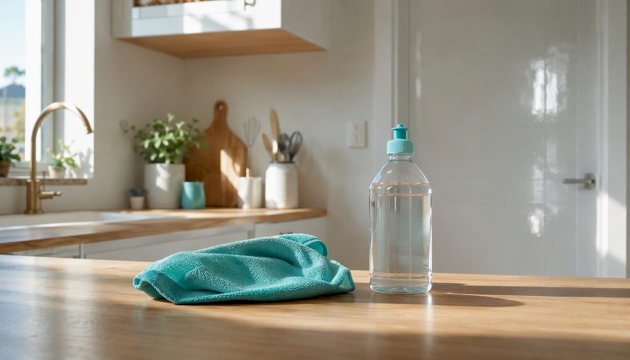 Pano e produtos adequados para remover manchas de portas brancas
