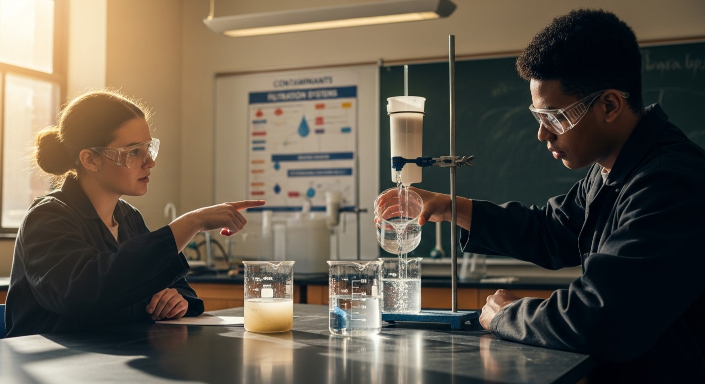 students water filtration experiment