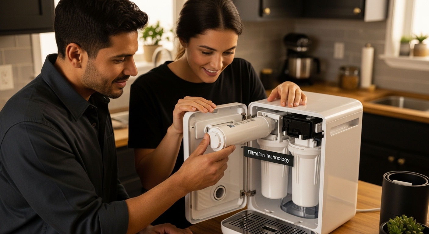 countertop purifier filtration checking