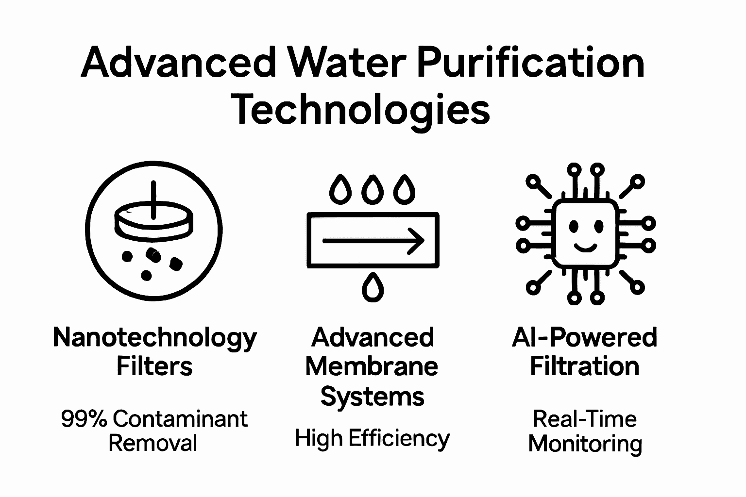 infographic comparing water purification technologies