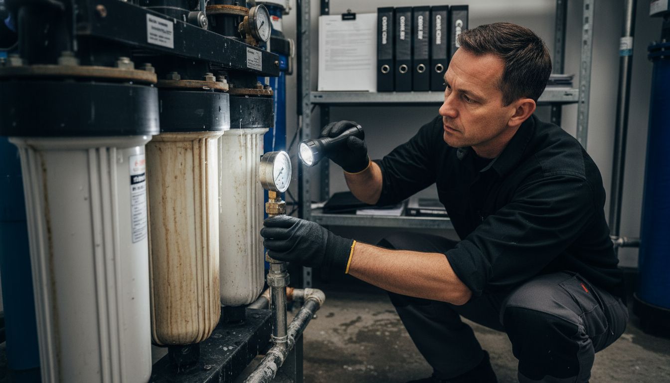 water filter connection inspection