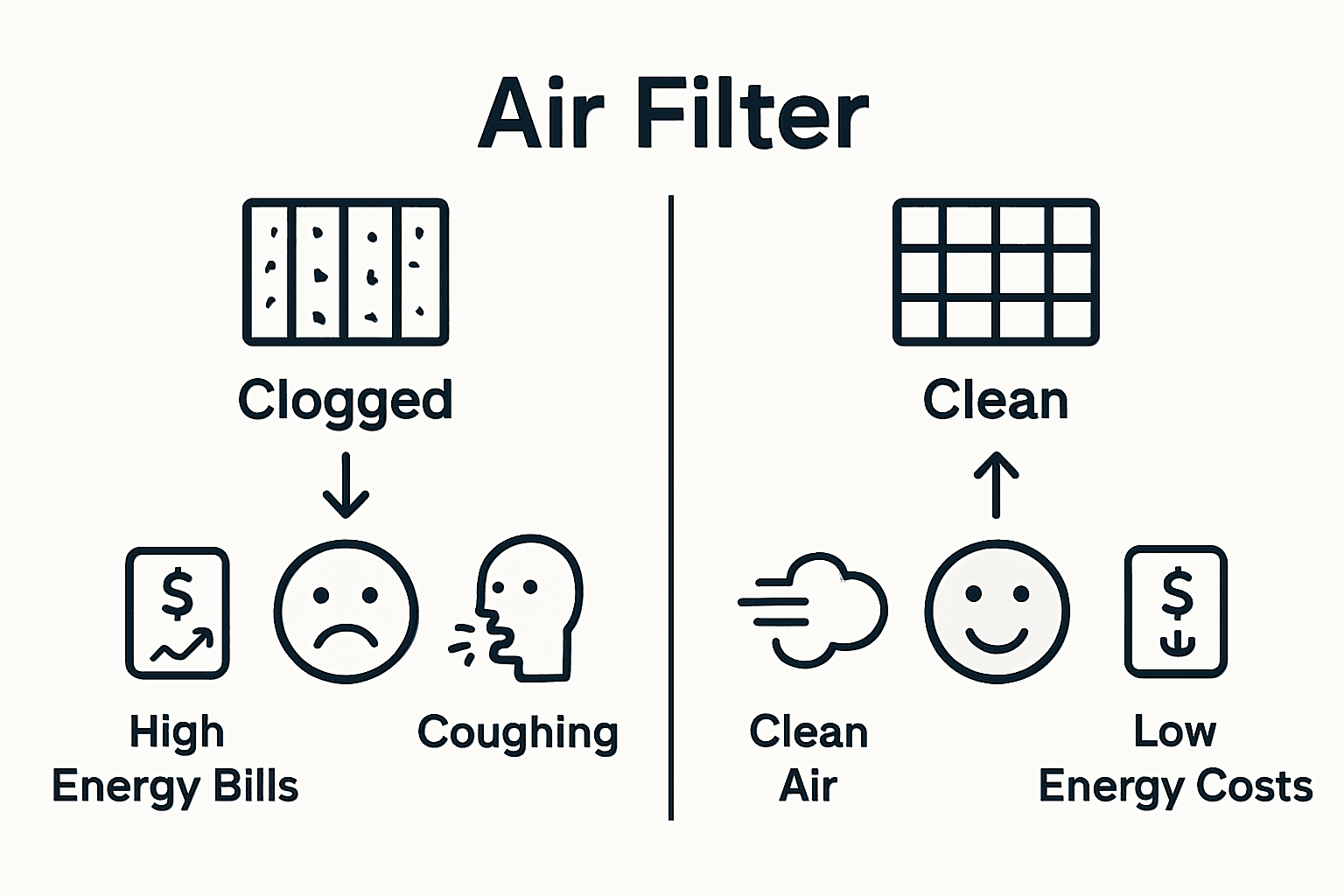 Infographic: effects of delayed vs timely filter change