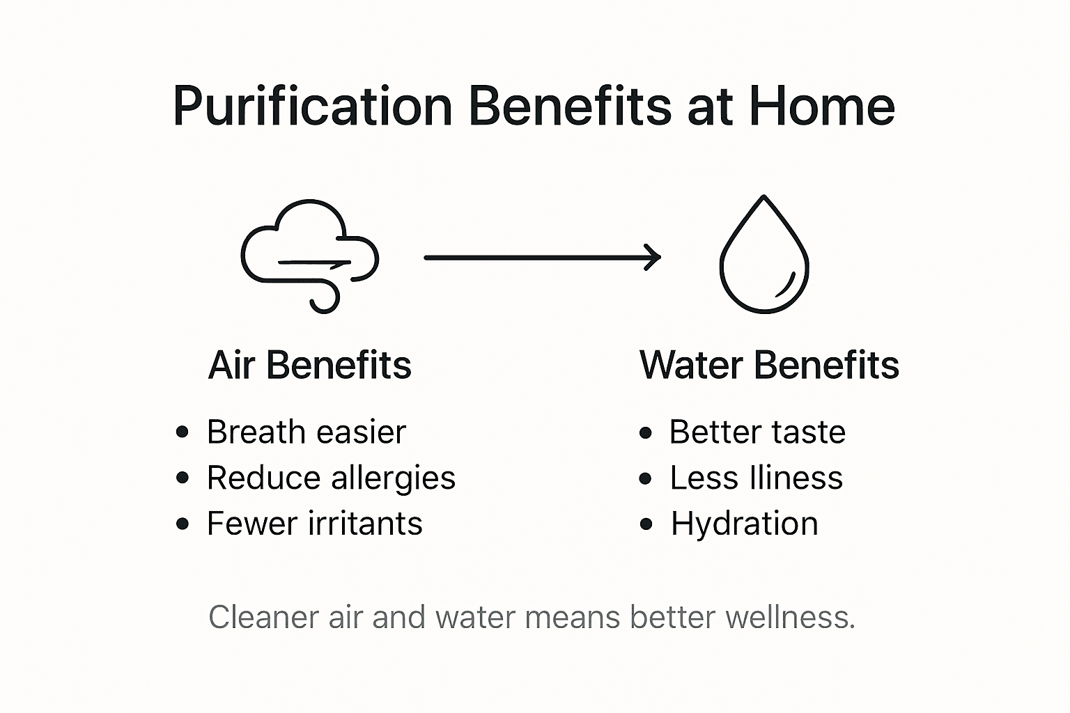Infographic air and water purification benefits