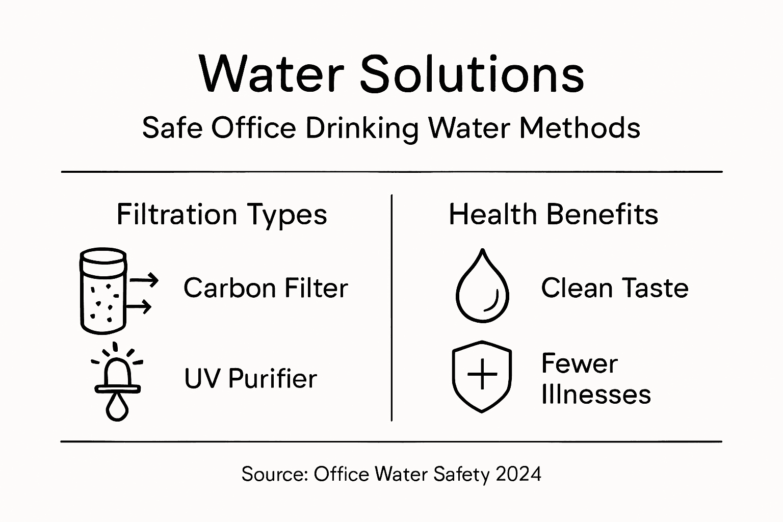 Infographic shows office water safety solutions