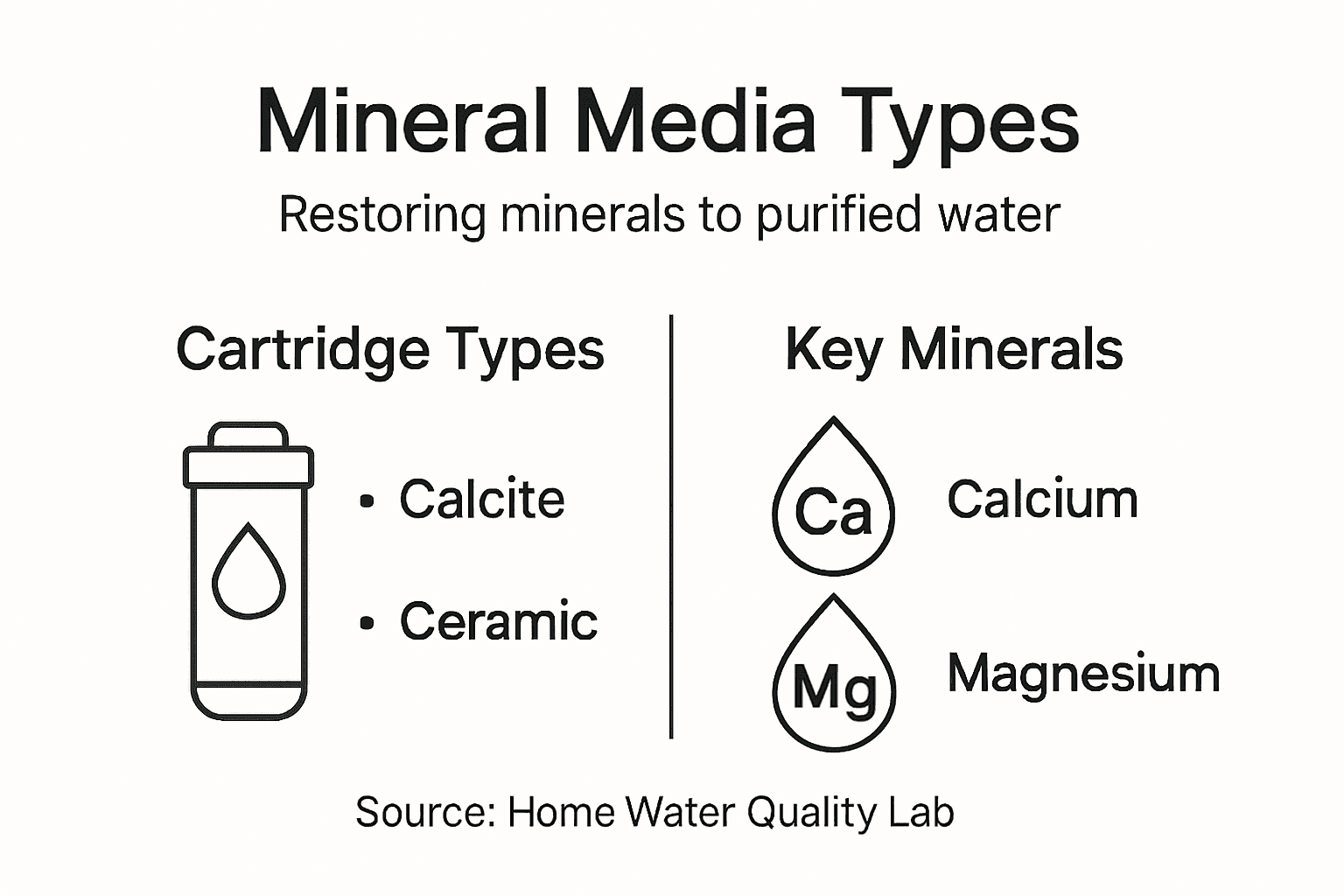 Infographic showing types of mineralization media