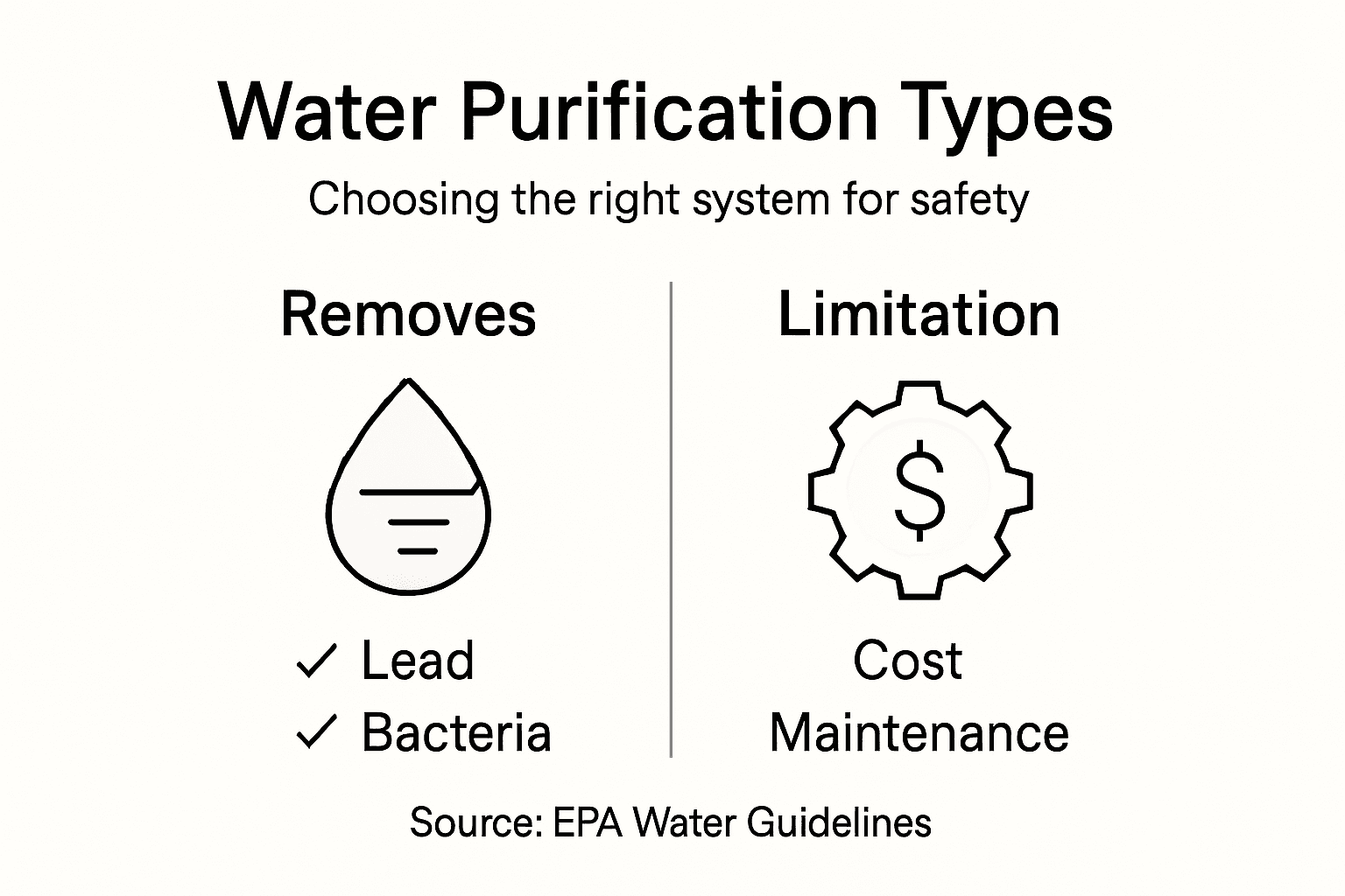 Infographic showing purification system overview