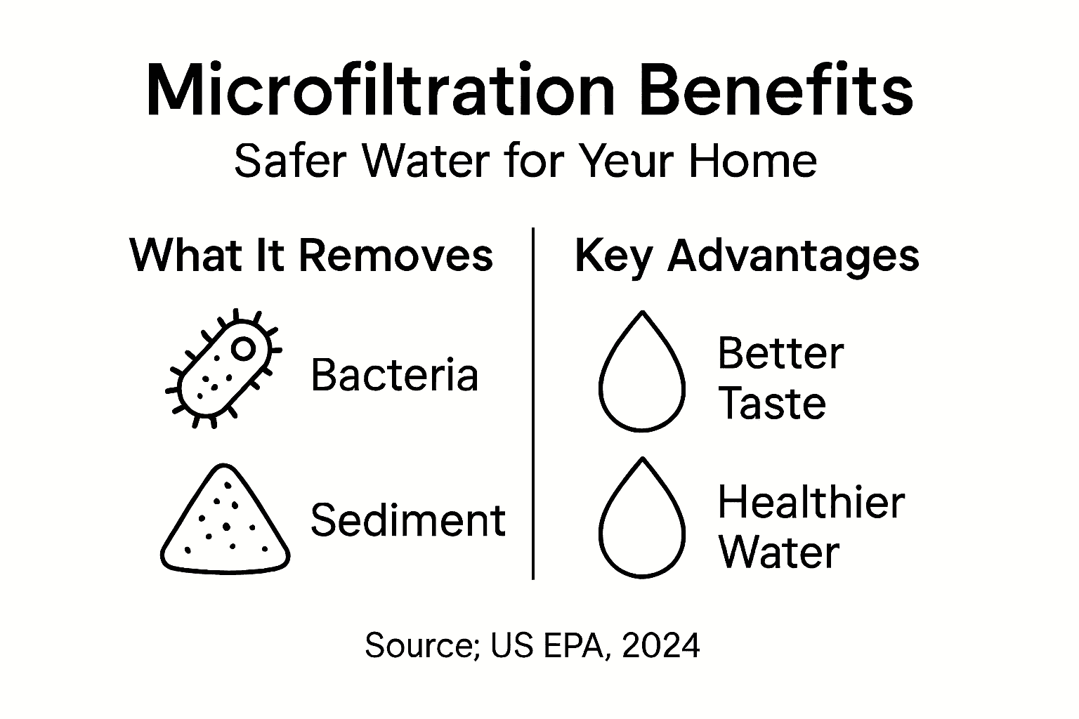 Infographic lists microfiltration health benefits