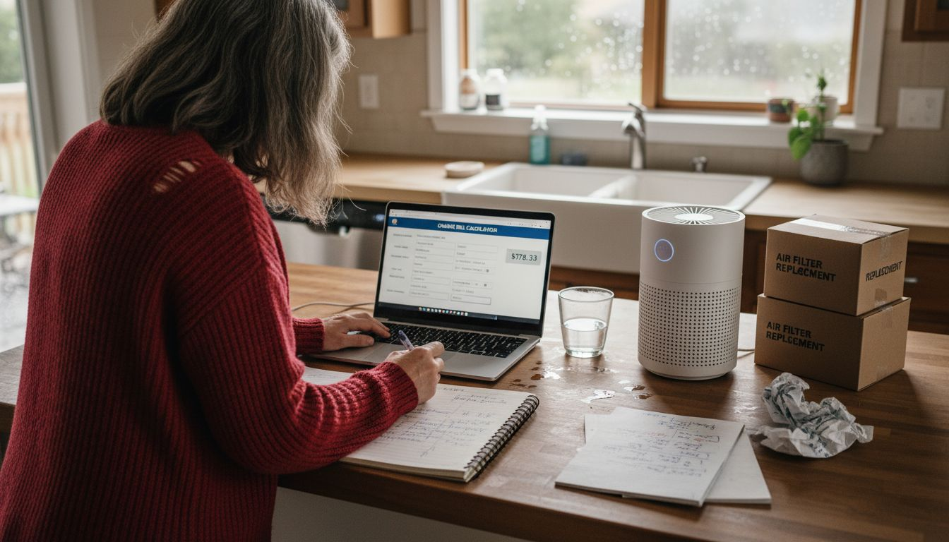 Calculating energy costs for air purifier