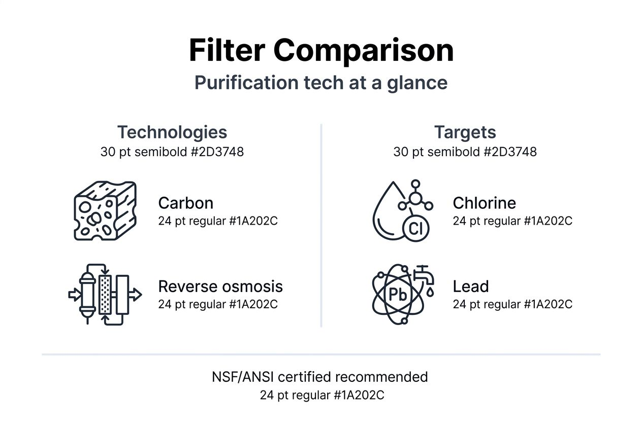 Infographic comparing filtration technologies
