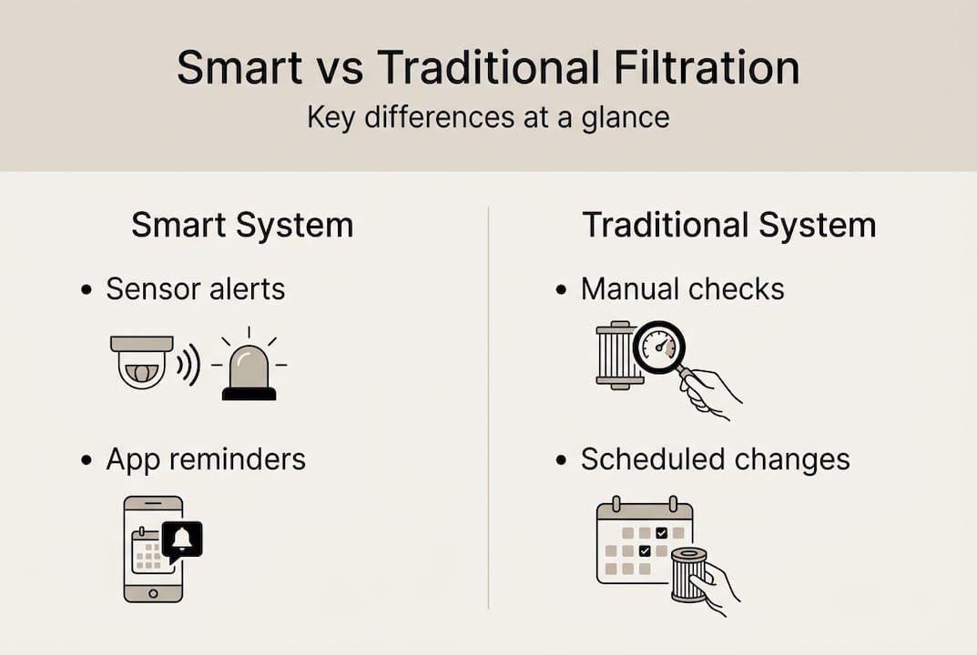 Infographic smart versus traditional filtration