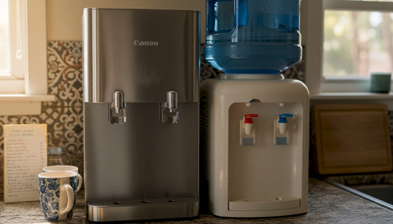 Side-by-side water dispenser comparison