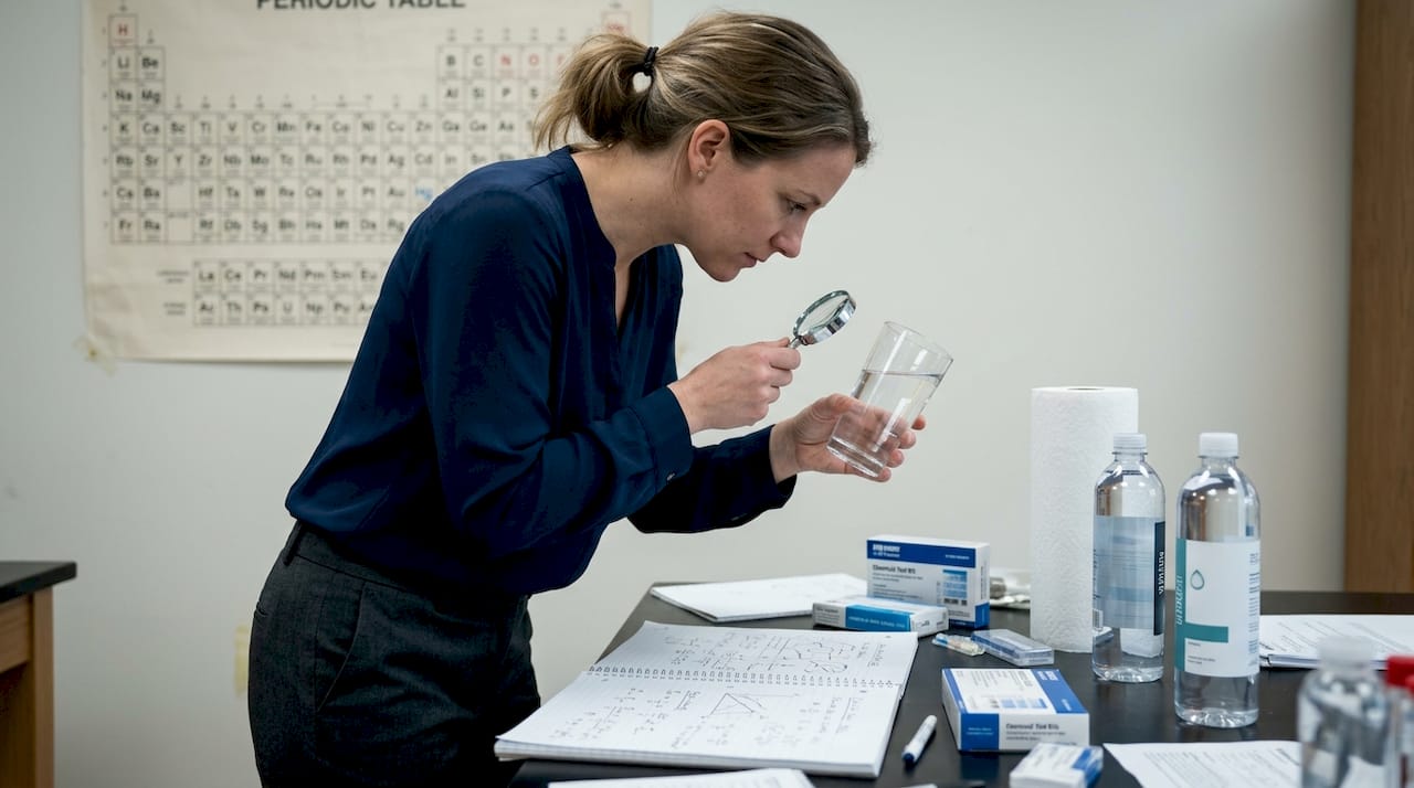 Educator examines bottled water for microplastics
