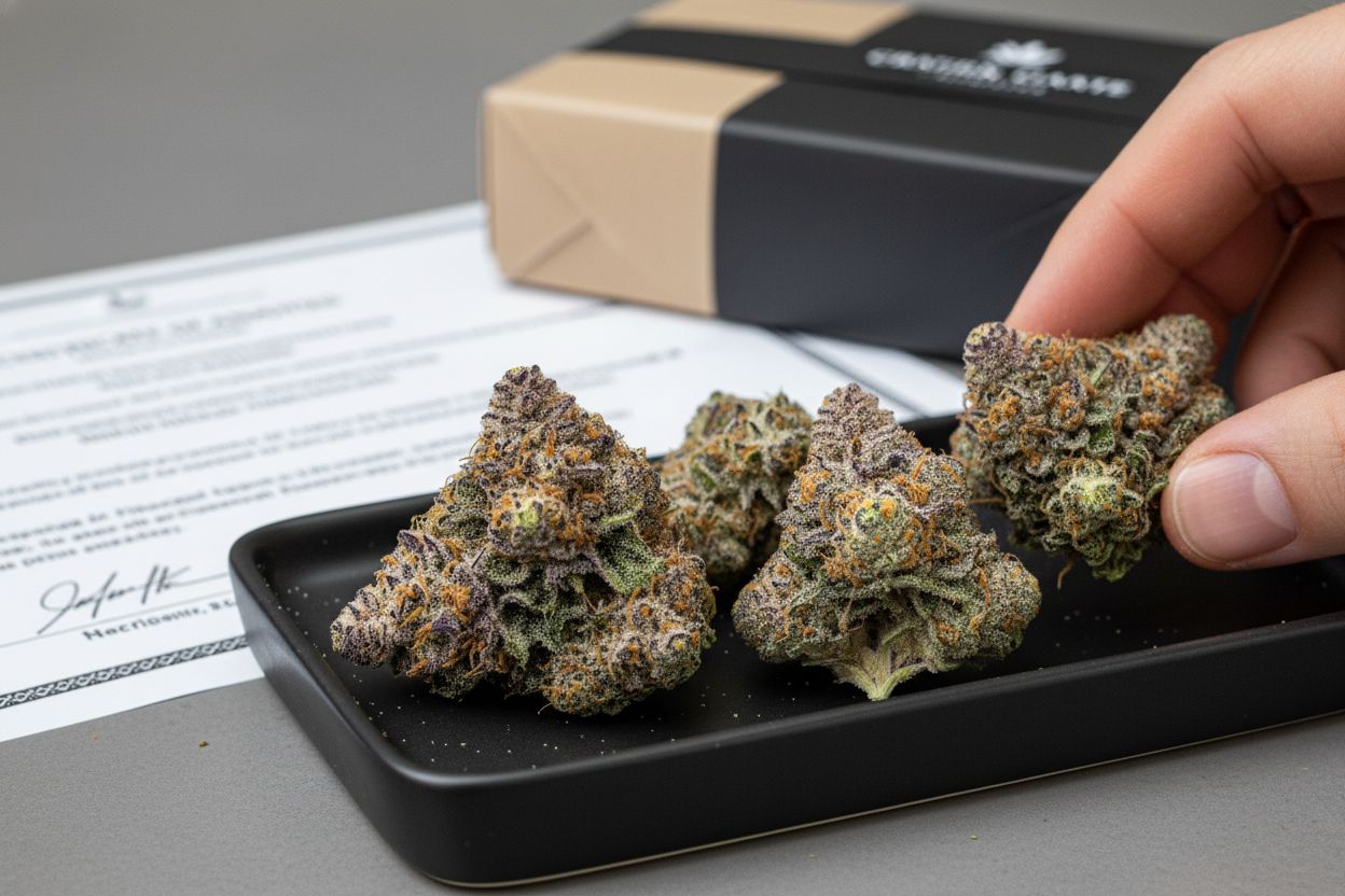 macro cannabis bud detail