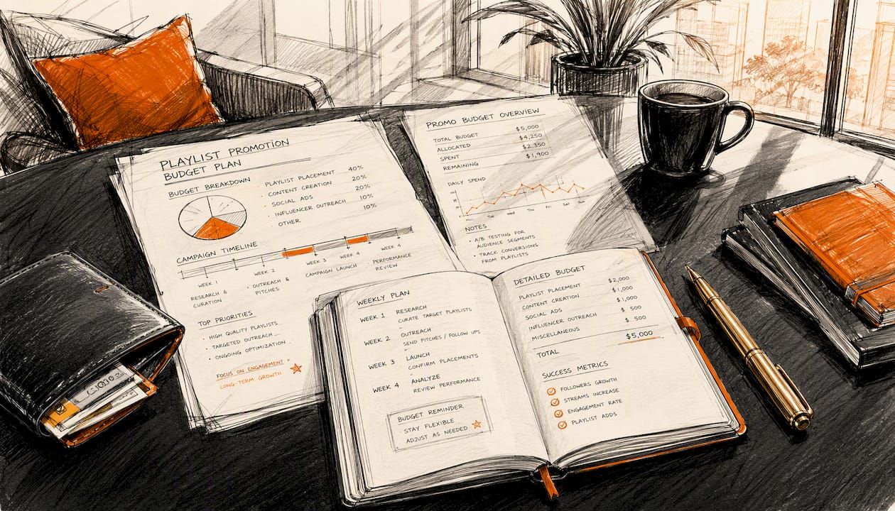 Overhead of budget notes and wallet on rustic table