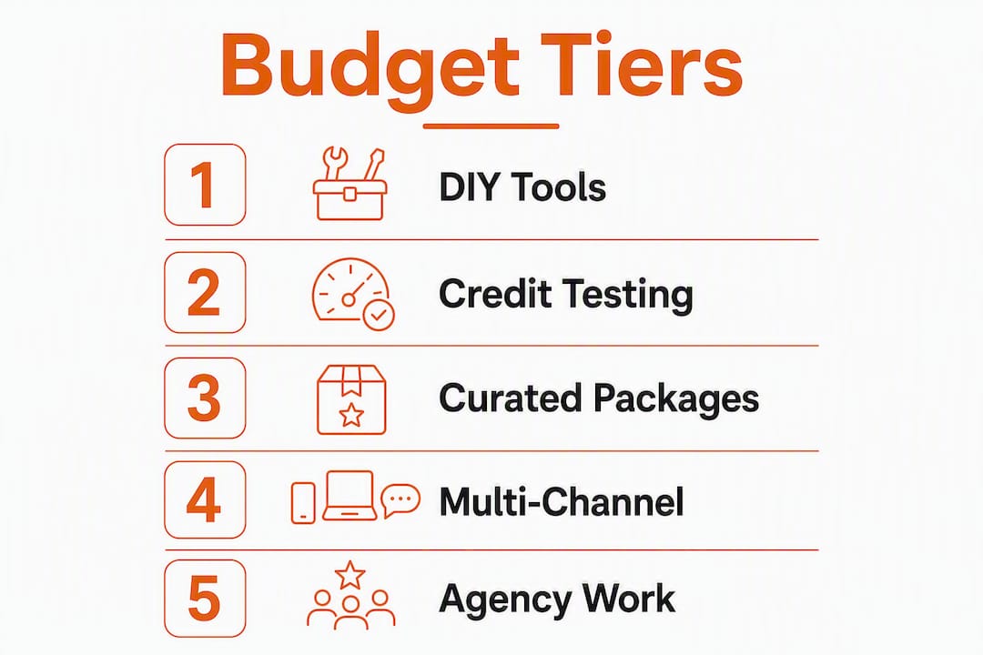 Infographic illustrating playlist promotion budget tiers