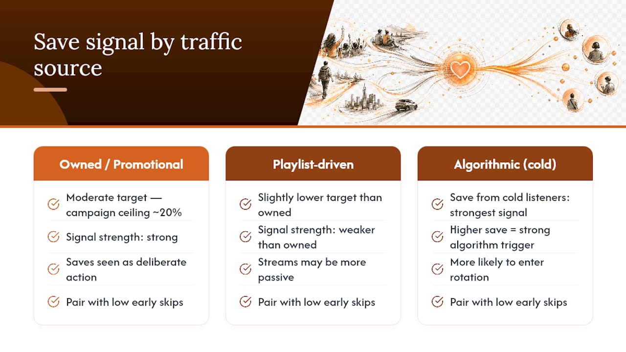 Why Saves Drive Playlist Placement and Algorithmic Reach — overview diagram