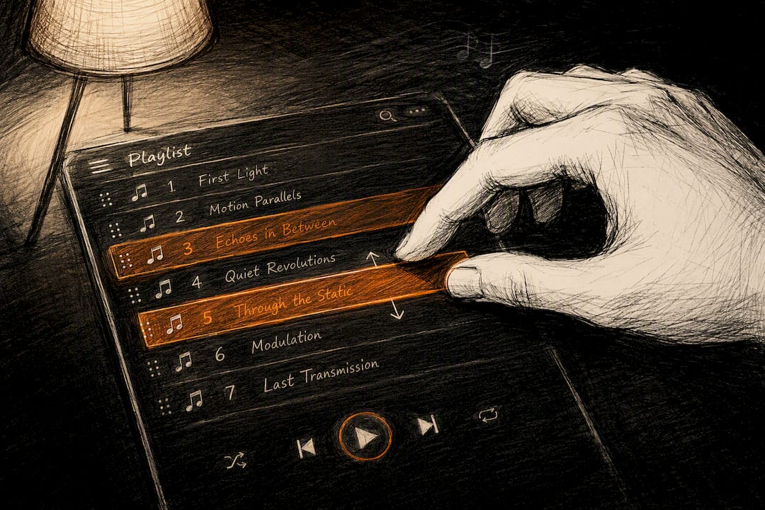 Hand curating music playlist tracks