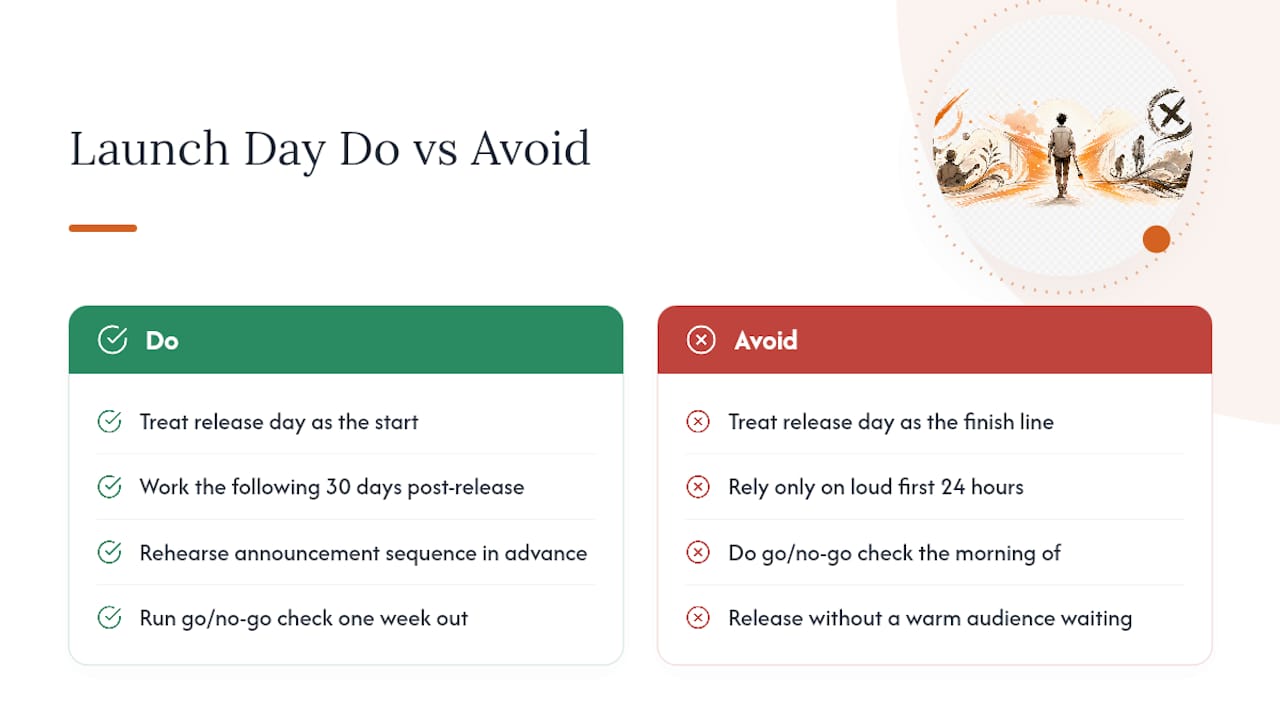 What Independent Artists Consistently Get Wrong About Launch Day — overview diagram