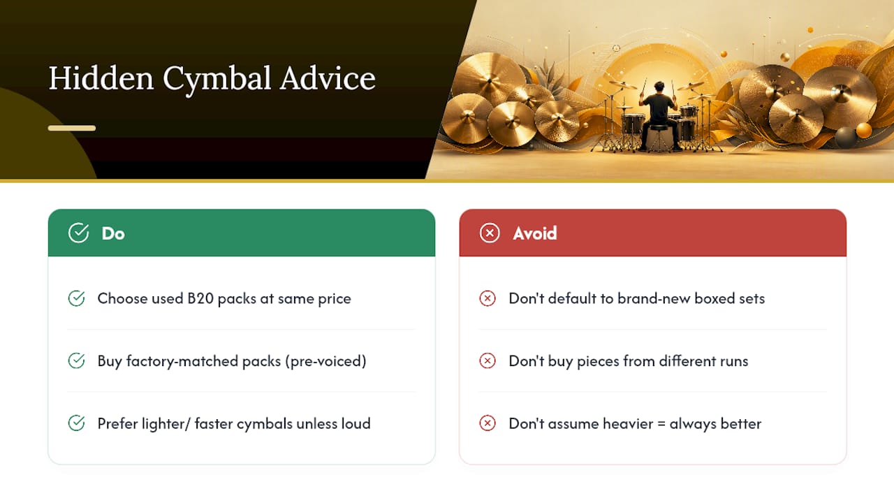 The Advice Nobody Gives You About Cymbal Packs — overview diagram