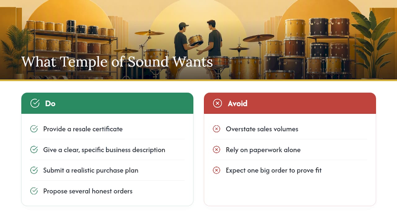 Temple of Sound's Perspective on Dealer Relationships — overview diagram