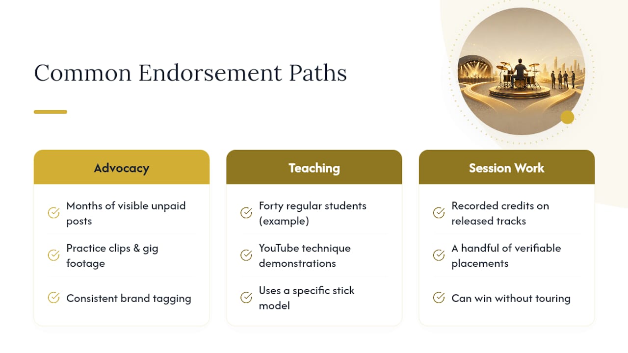 What Do Real Drum Endorsement Wins Look Like? — overview diagram