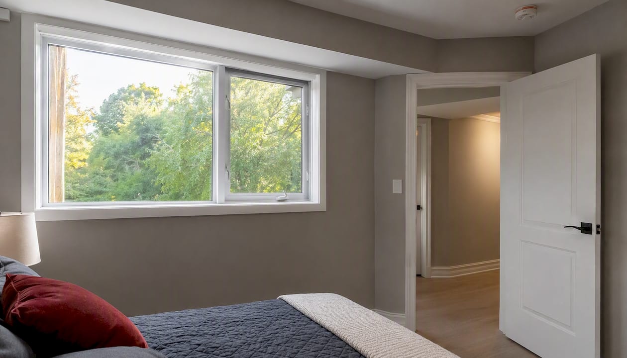 Egress window in legal basement apartment